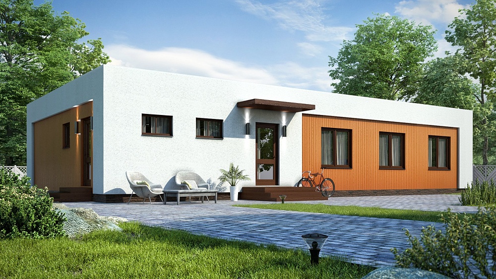 Проект одноэтажного дома А-022